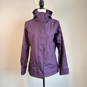 Columbia Women's Size Small Outdry Jacket Hoodie Rain Coat High Collar Purple